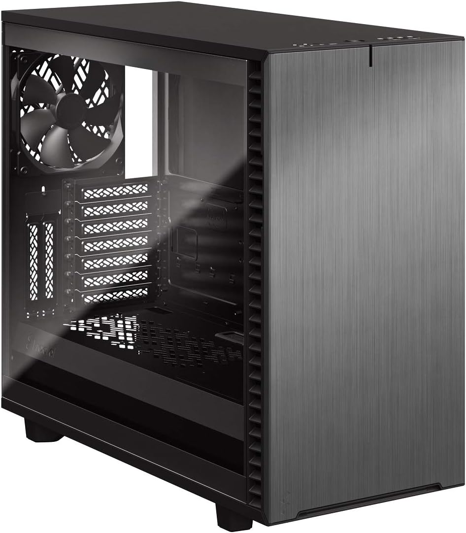 Black Brushed Aluminum/Steel Mid Tower Computer Case T41544