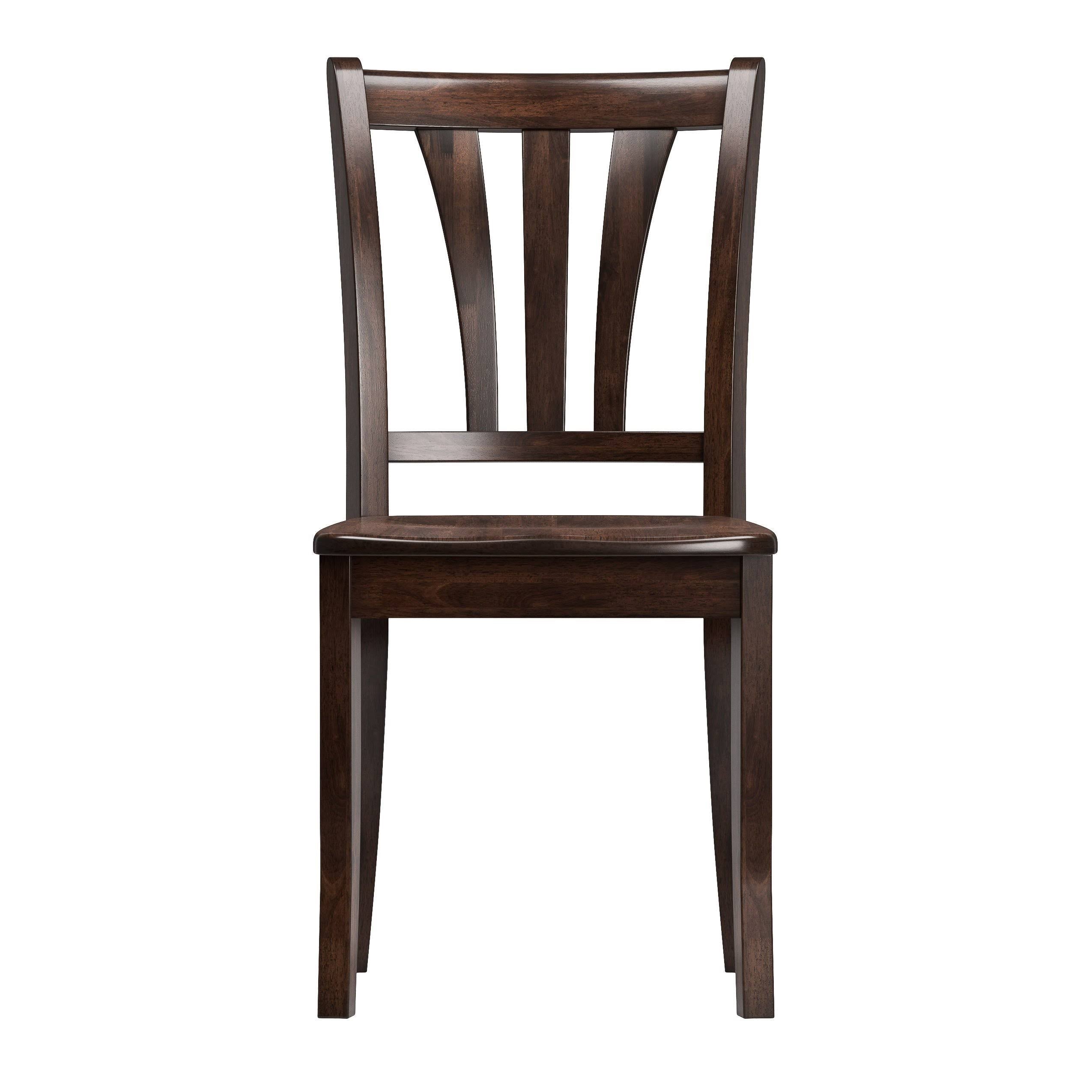 Cappuccino Stained Solid Wood Dining Chairs (Set of 2) A2912