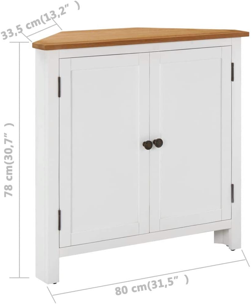 Corner Cabinet Solid Oak Wood S799279