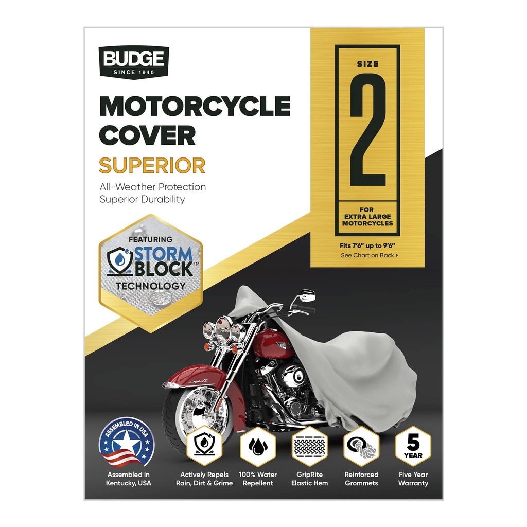 Gray Waterproof Motorcycle Cover K12101
