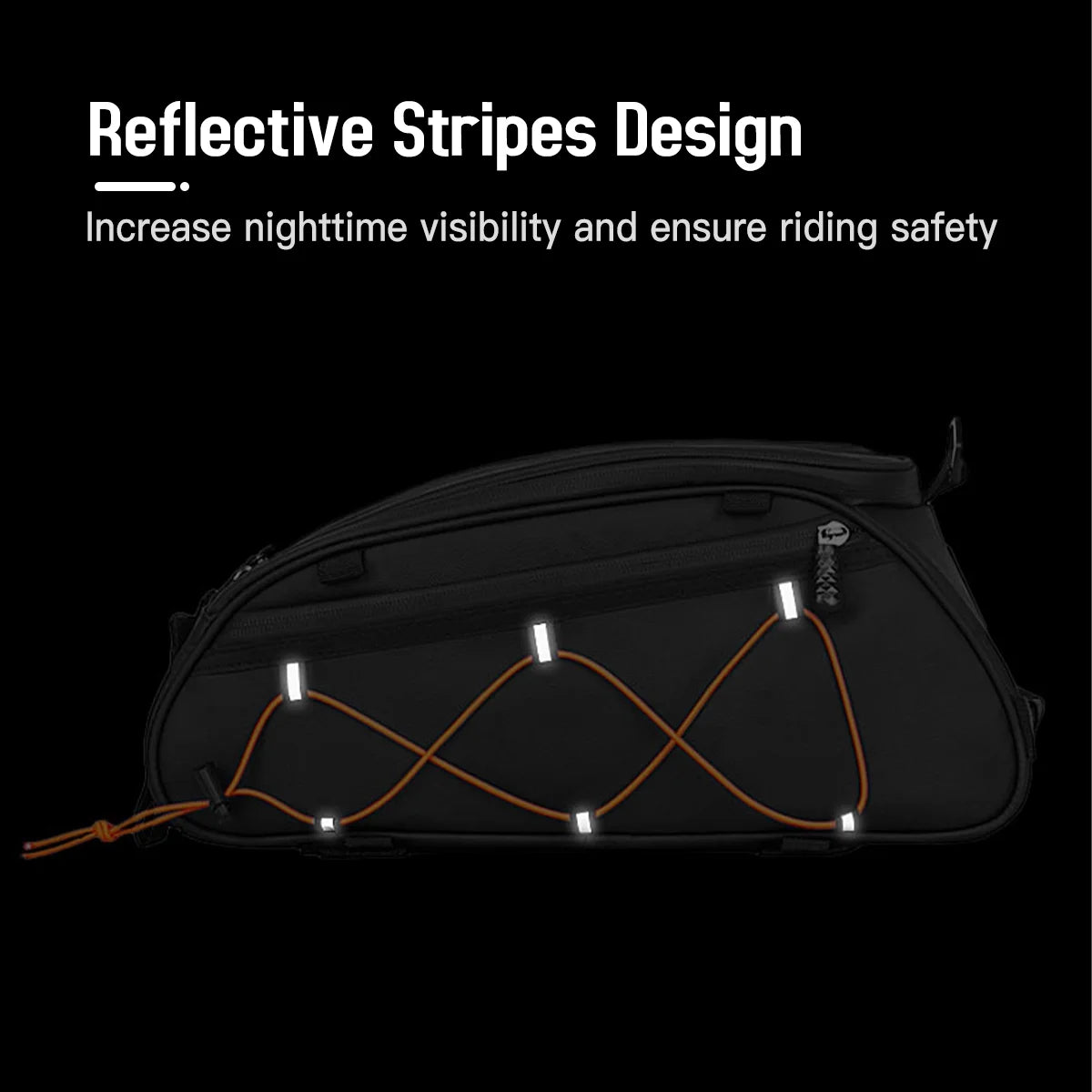 Waterproof Rear Seat Bike Trunk Bag with 2 Side Hanging Bags E727