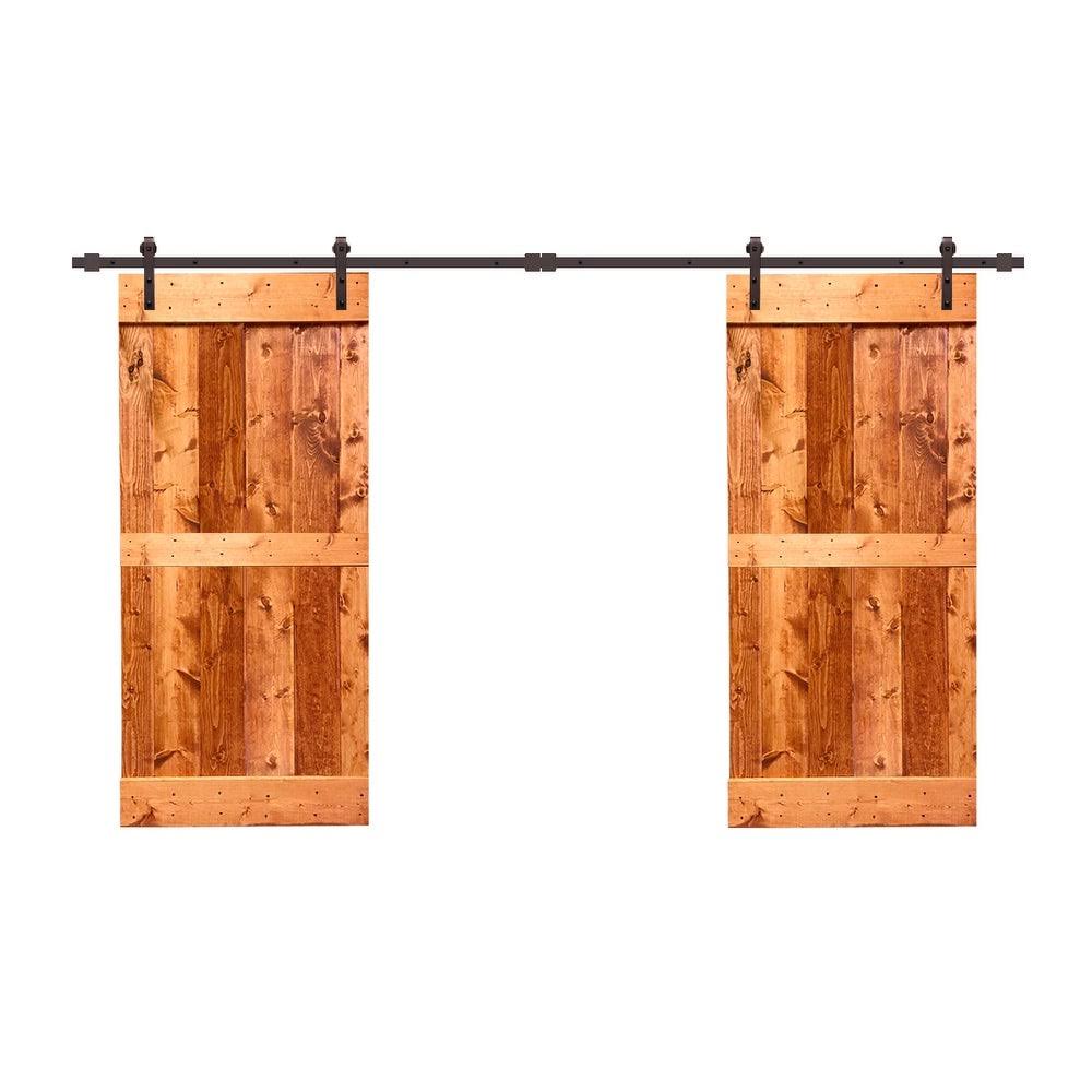 Charcoal Double Barn Door with Hardware Kit E4866