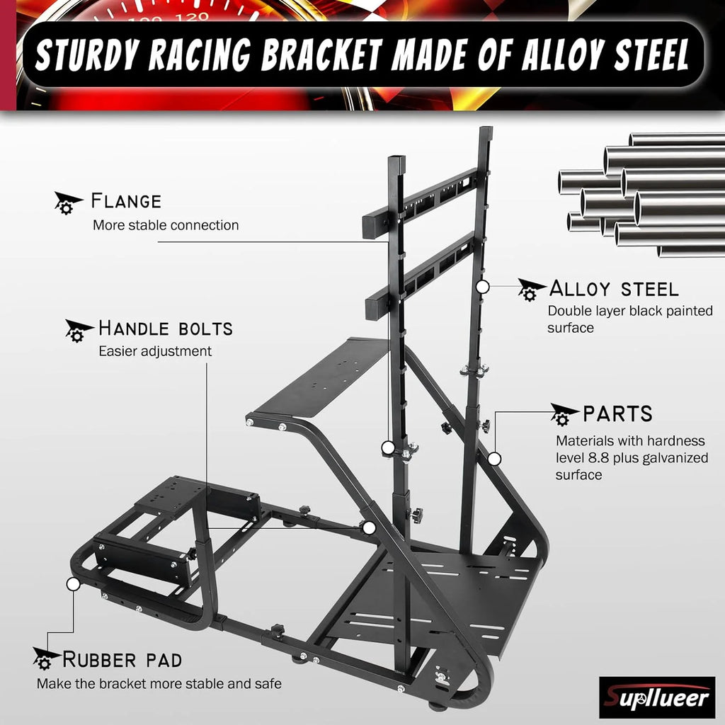 Racing Simulator Cockpit Wheel Stand with Monitor Stand O662527