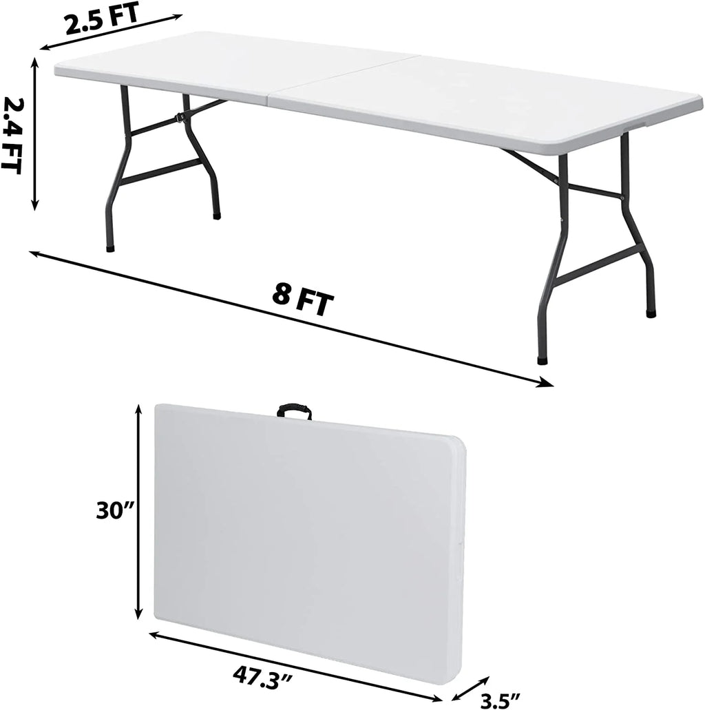 White 8ft Plastic Folding Table O656077