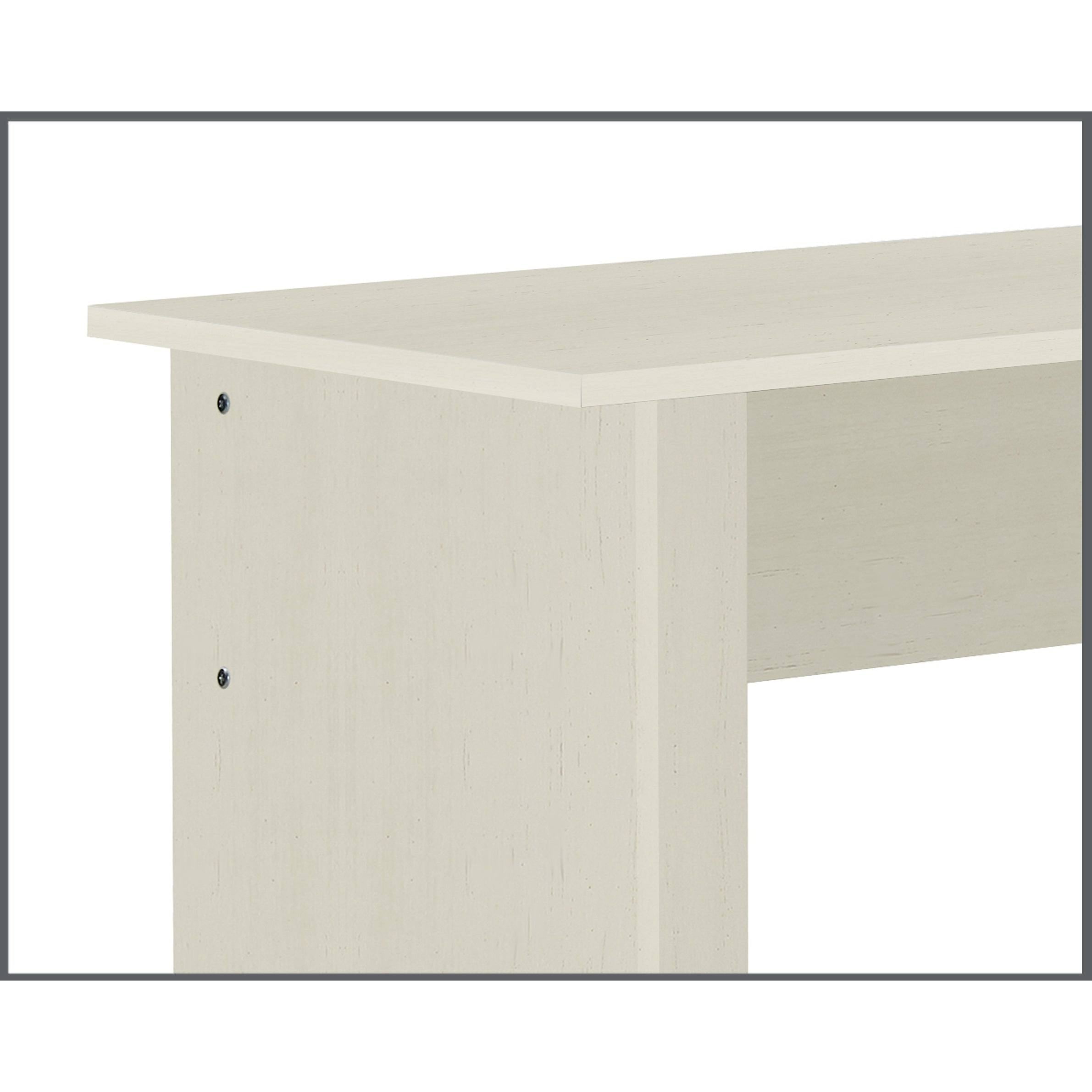 Antique White L Shape Executive Desk E8963