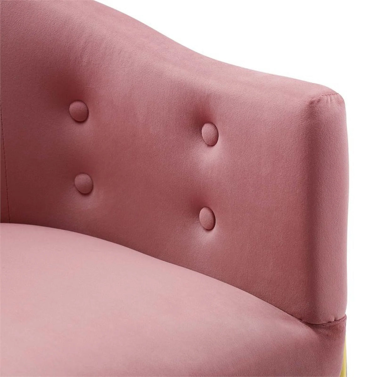 Pink Velvet Tufted Accent Dining Arm Chair M366