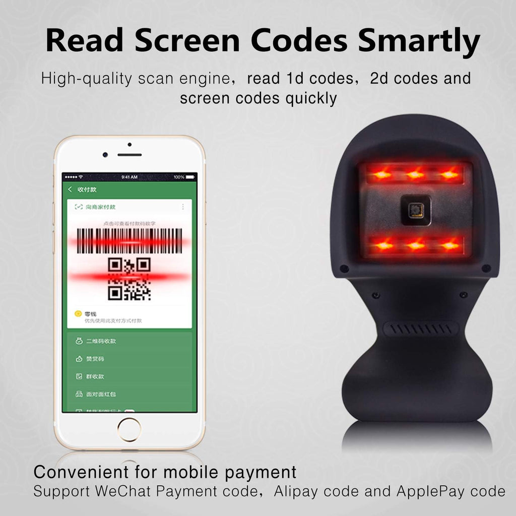 USB Hands-Free 2D Barcode Scanner Pack of 2 K2534
