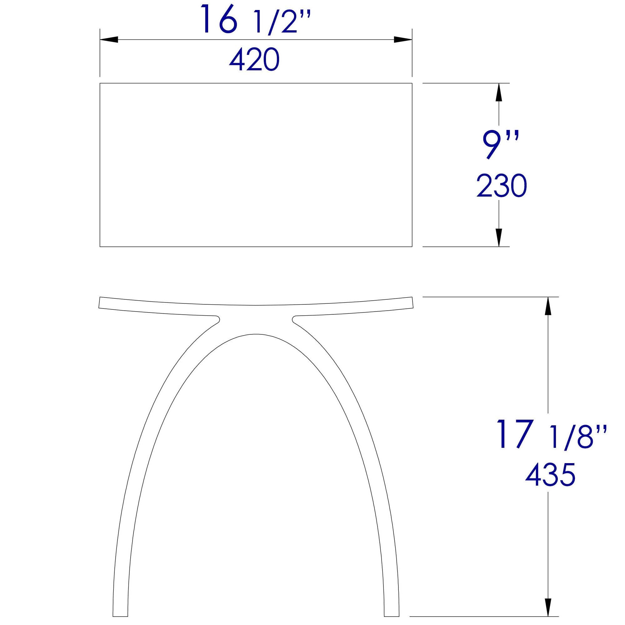 Black Matte & White Arched Solid Surface Resin Bathroom Stool C4585