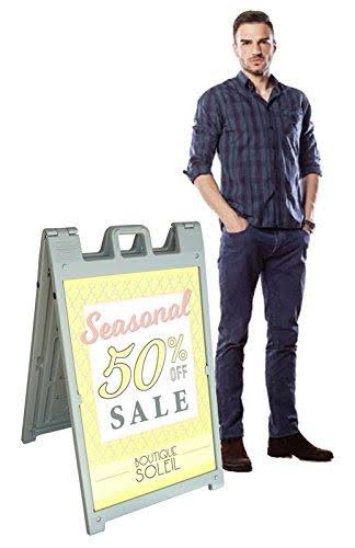 Gray A-Frame Sign Stand K273