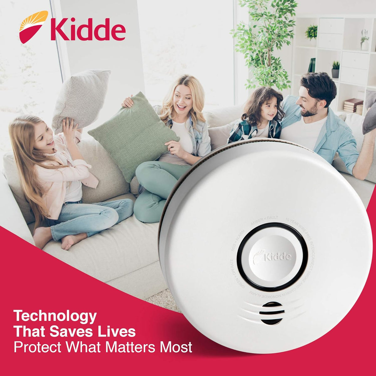 Lithium Battery Powered Combination Smoke & Carbon Monoxide Alarm J5443