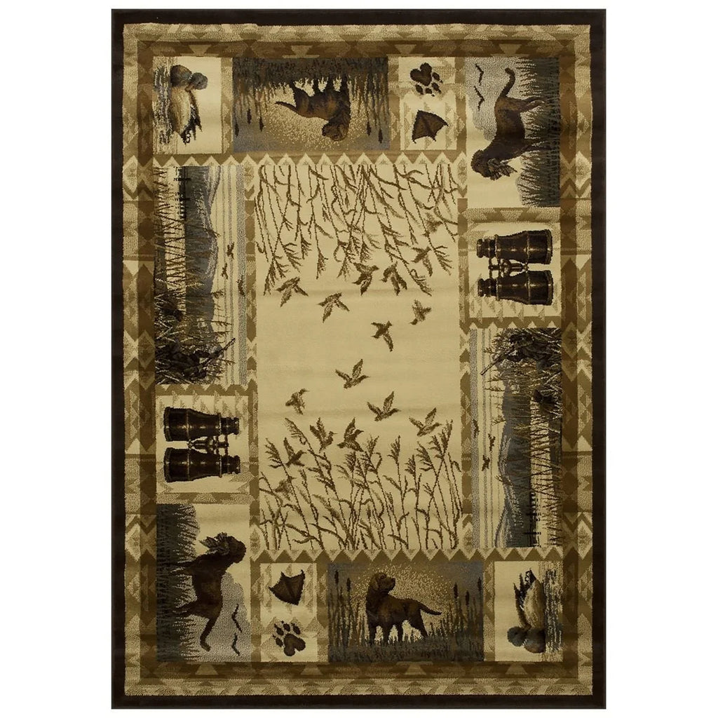 Multicolor Geometric Cabin Area Rug G91196