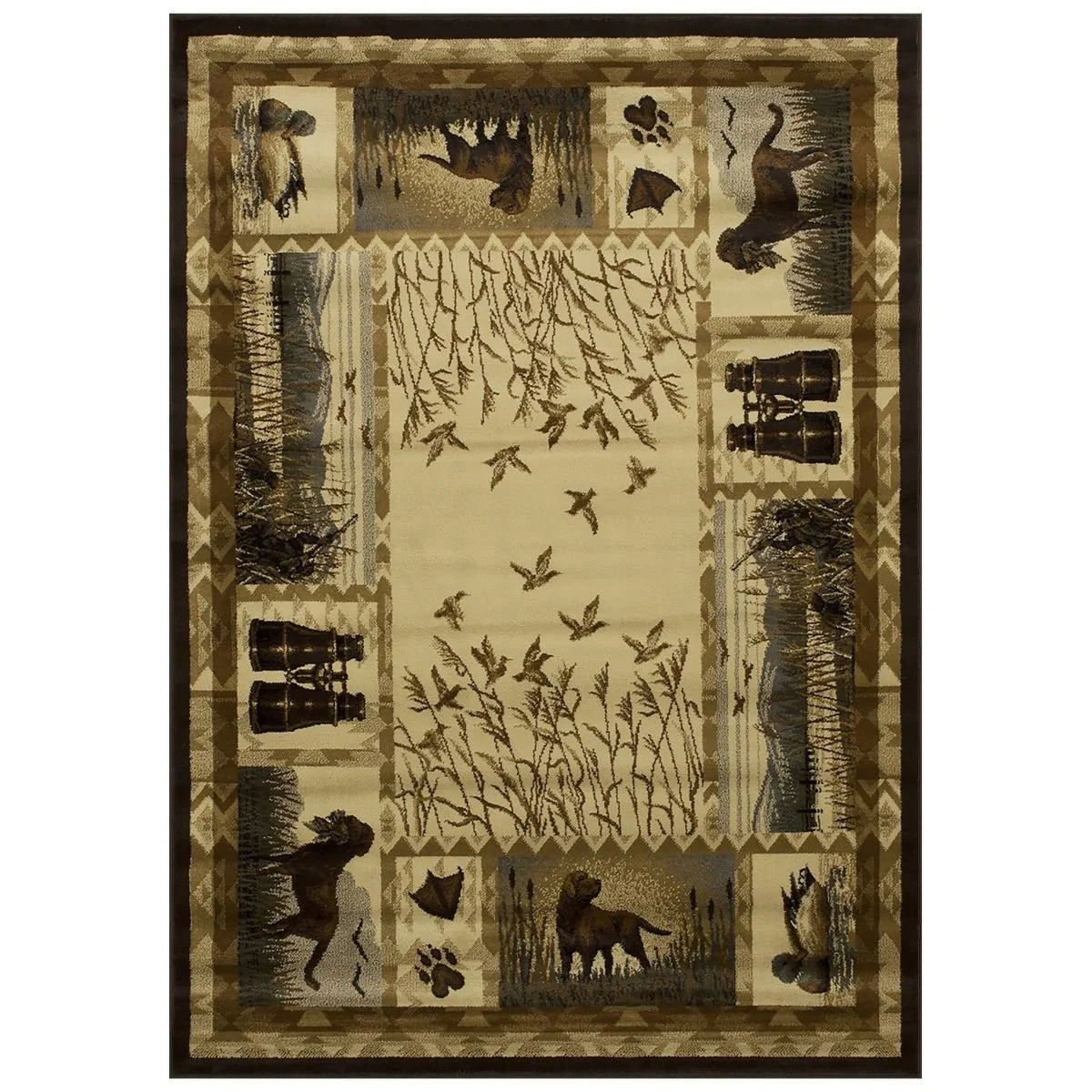 Multicolor Geometric Cabin Area Rug G91196