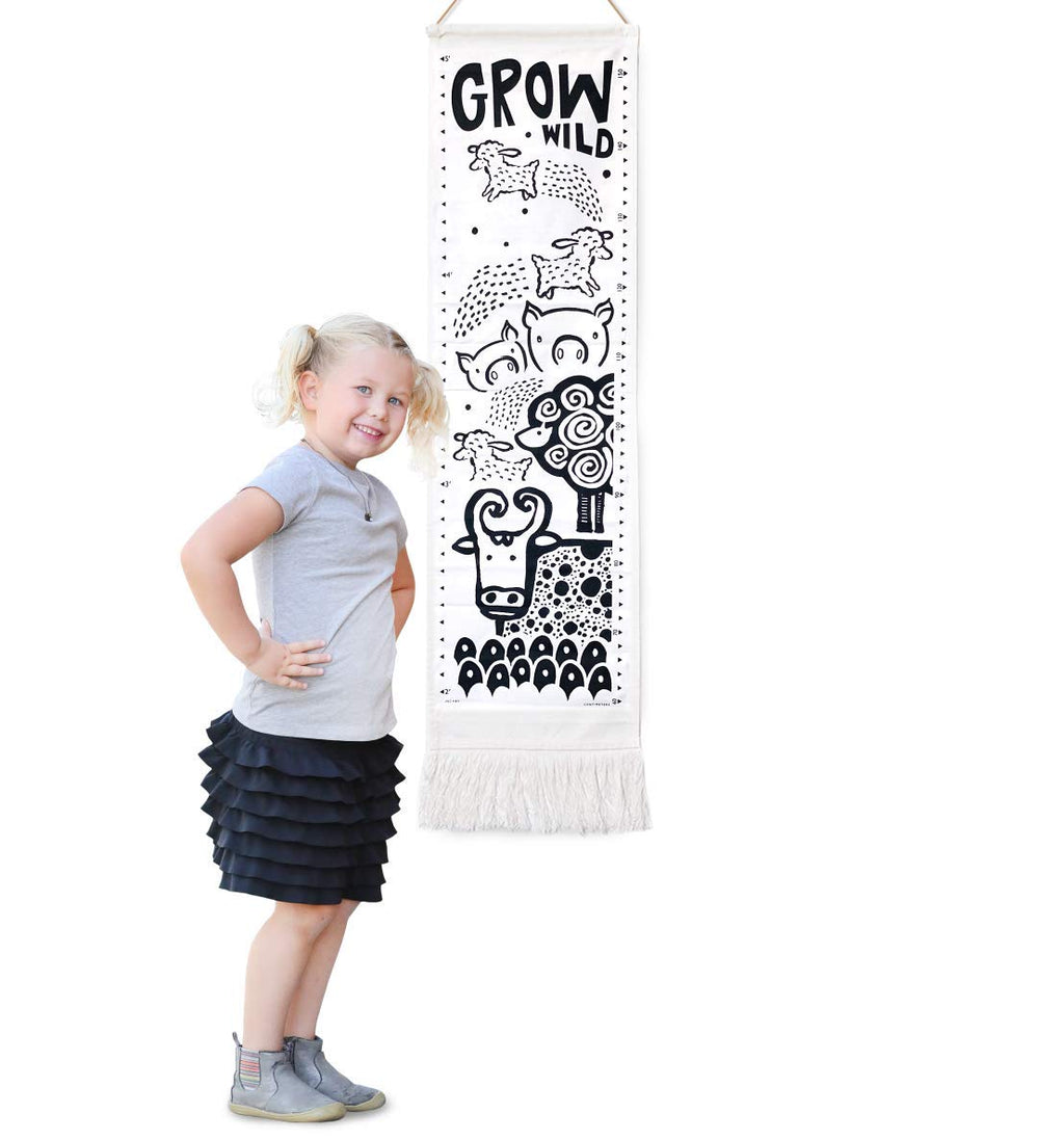 Ocean Canvas Growth Chart - Wall Hanging Height Chart for Kids - (44x13 Inches) Pack of 2 U159