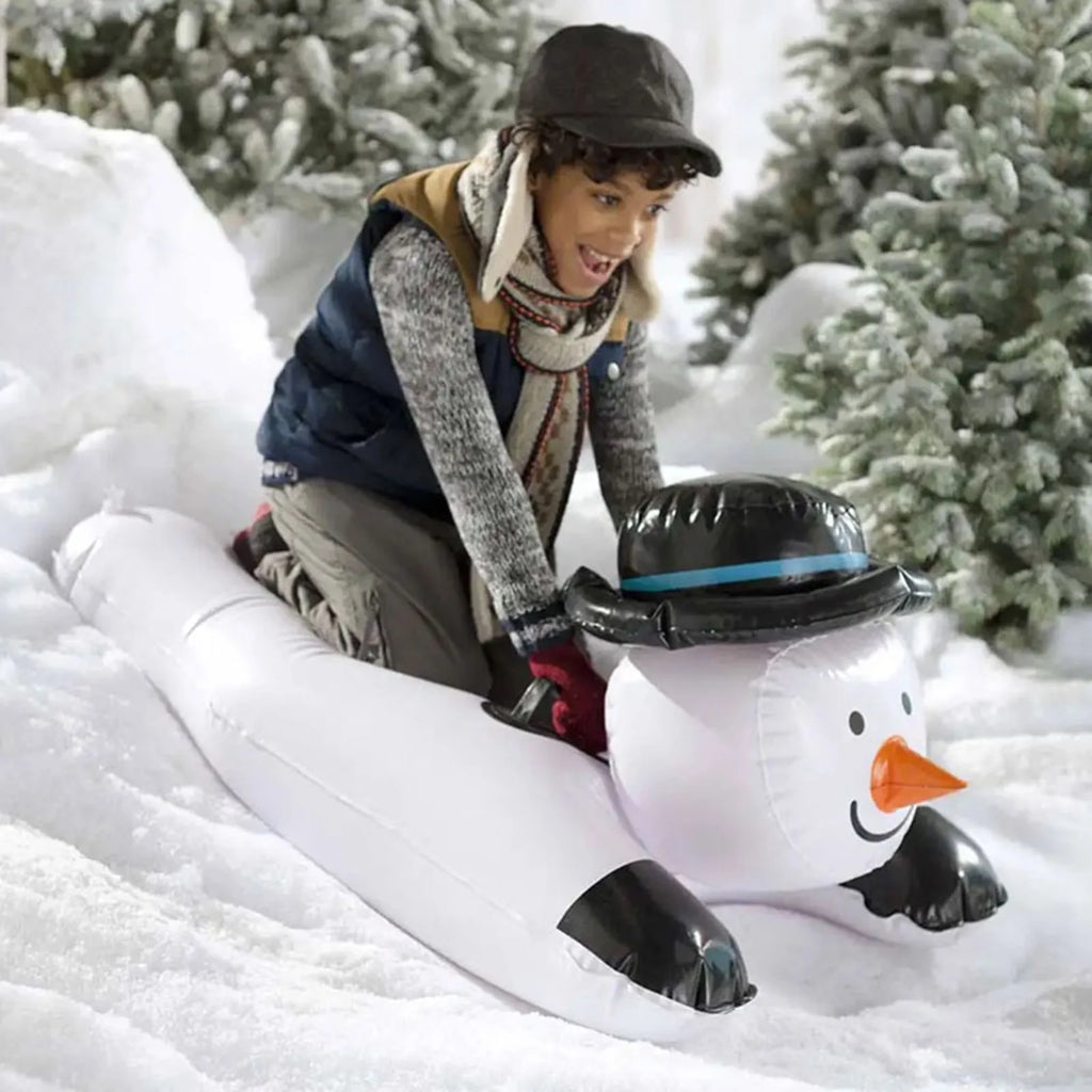 Inflatable Snowman Ski Ring Christmas Sleigh L3644