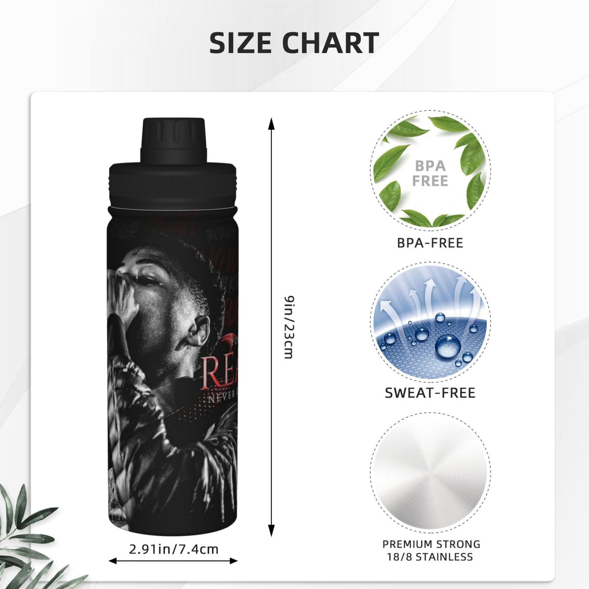 18OZ Insulated Stainless Steel Water Bottle T219