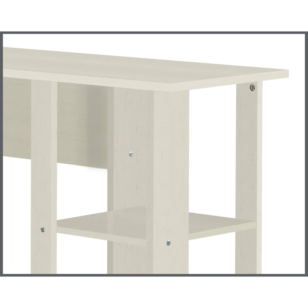 Antique White L Shape Executive Desk E8963