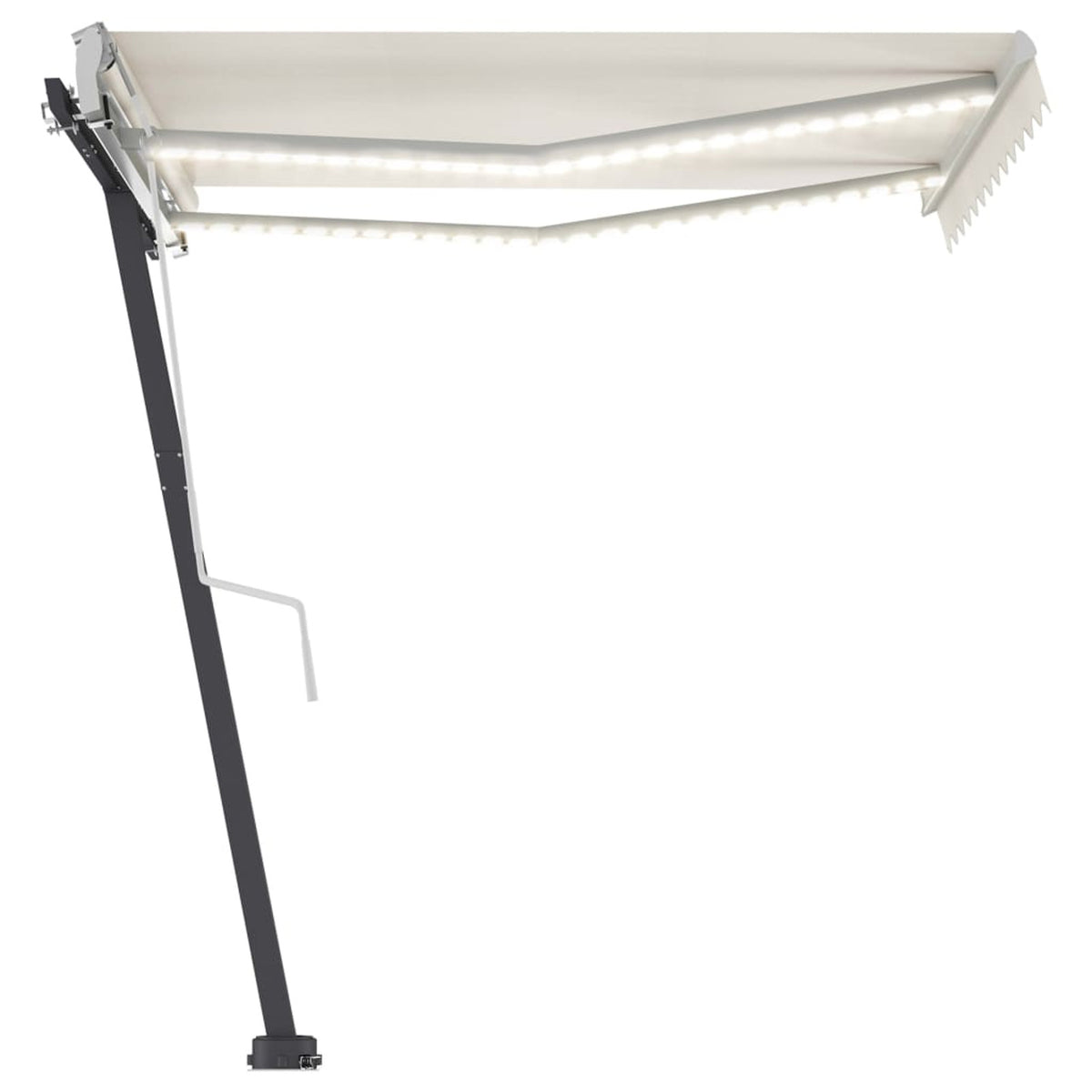 Cream Retractable Awning with LED R381741