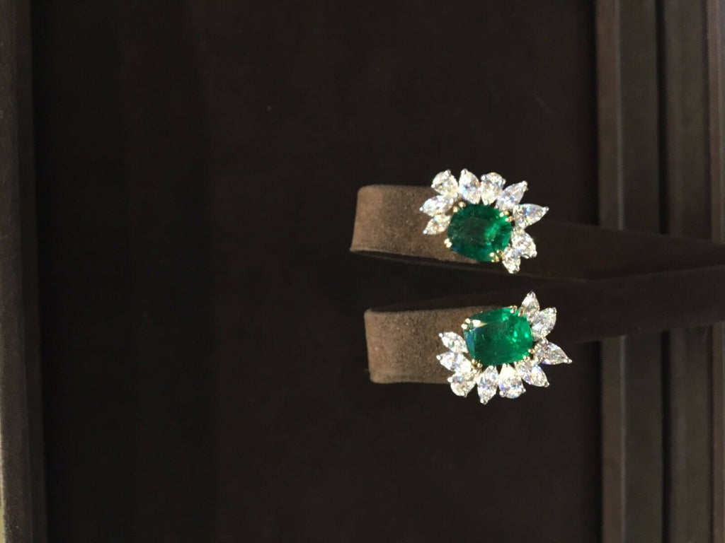 Platinum Diamond Marquise Pear Shape Earring Set T33795