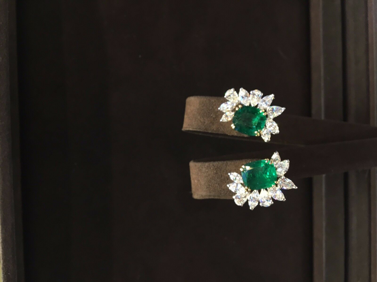 Platinum Diamond Marquise Pear Shape Earring Set T33795