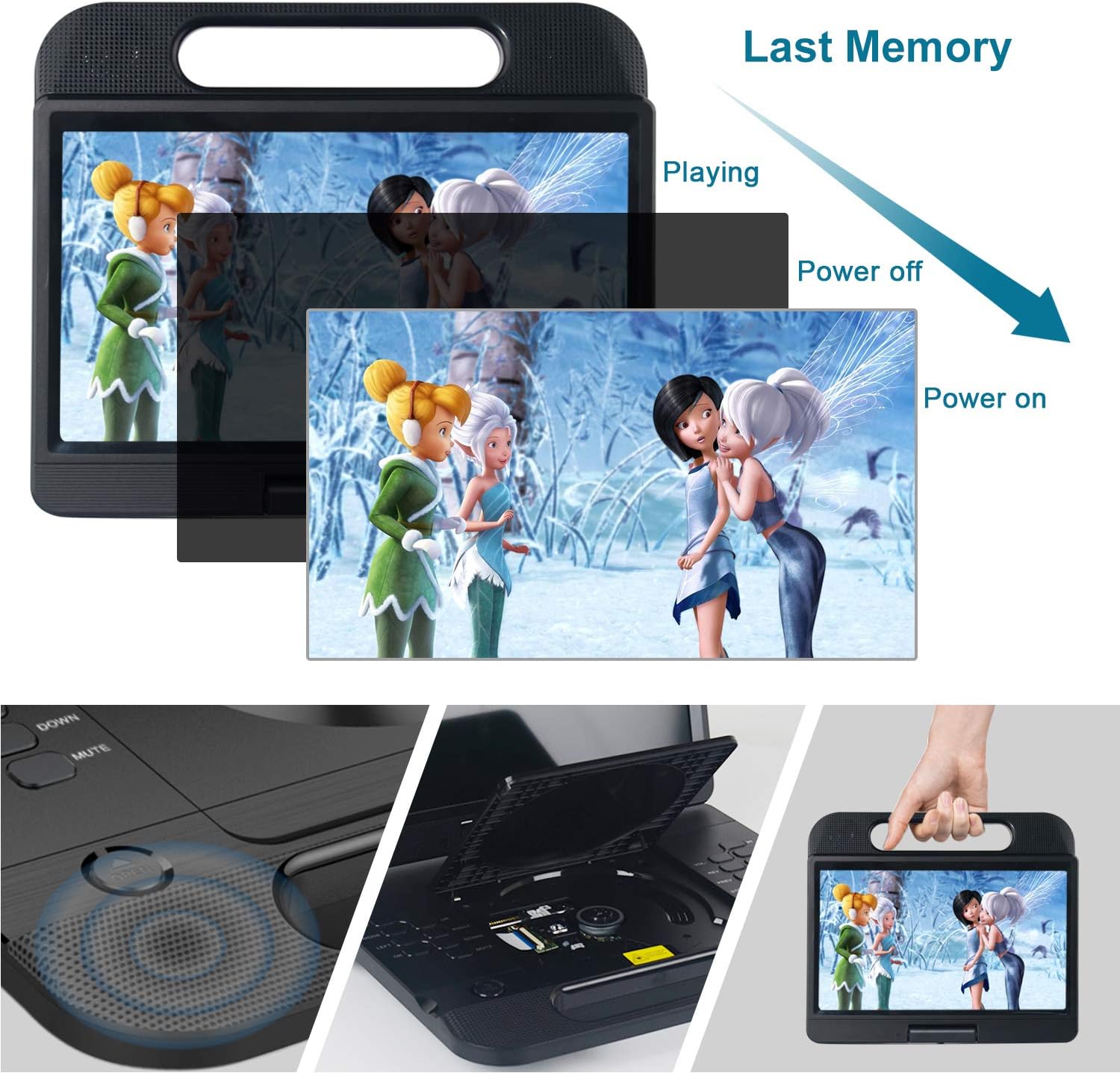 13.3 Inch Portable Bluray Player with 12 HD Swivel Screen U233493