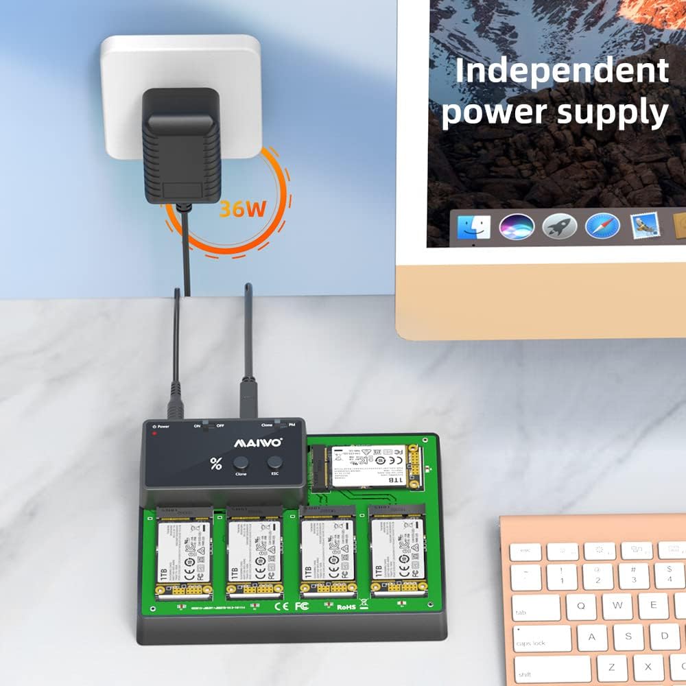 5 Bay M.2 mSATA Docking Station with USB 3.0 Offline Clone U49074