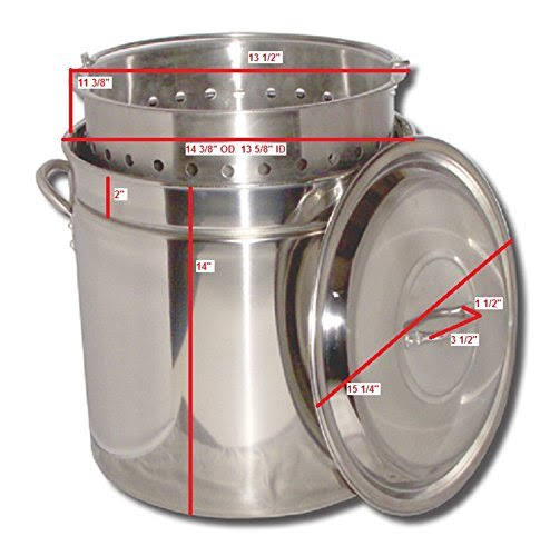 36 qt. Stainless Steel Pot with Basket and Lid M86554
