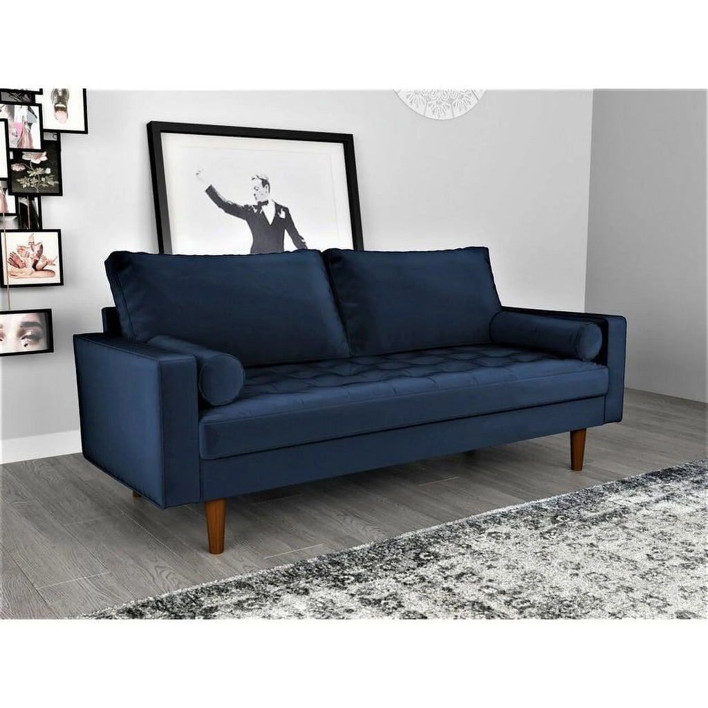 Prussian blue Velvet Sofa I953