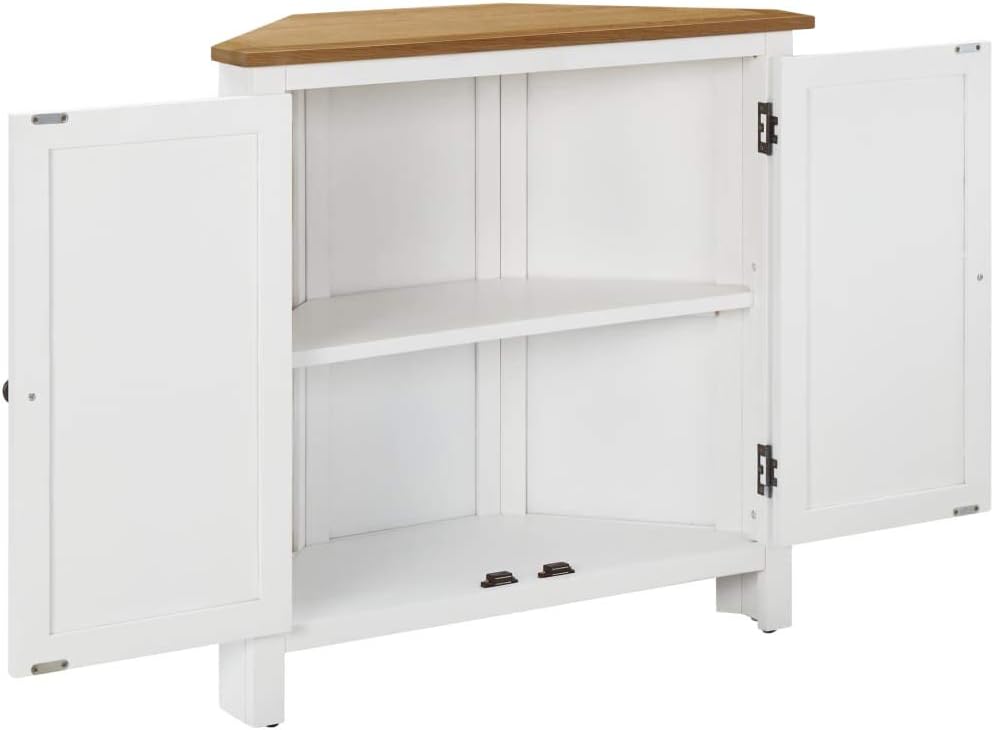 Corner Cabinet Solid Oak Wood S799279