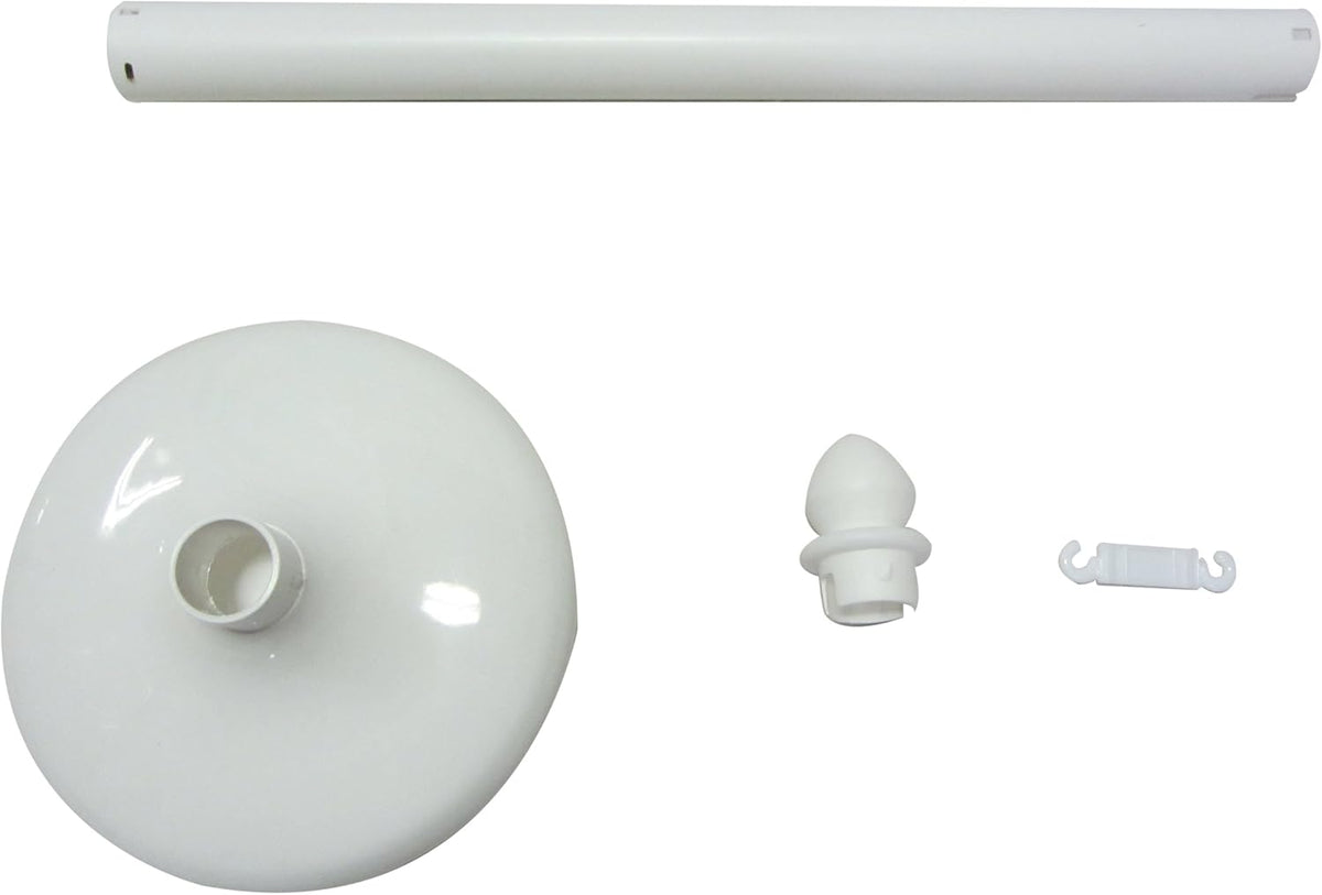 White Plastic Stanchion 2 Pcs with 16' Chain, Pack of 2 N82619
