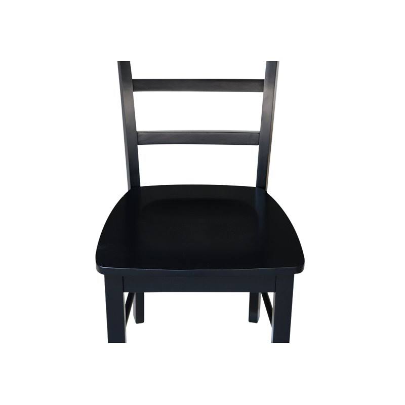 Black Ladderback Dining Chair Set of 2 Y301