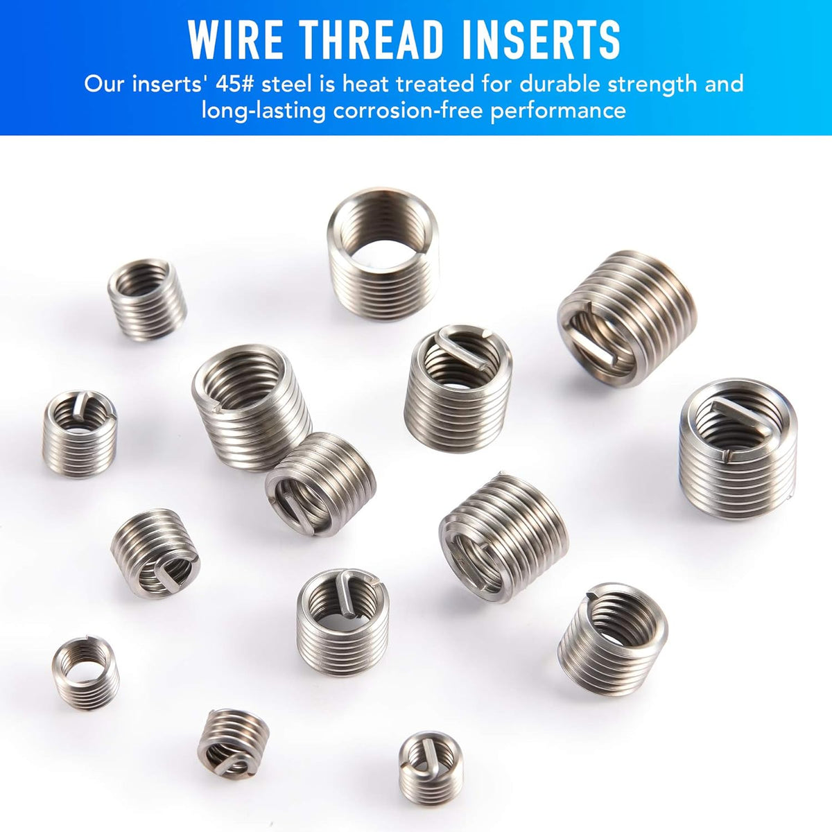 131PC SAE Thread Repair Kit, HSS Drill Helicoil Kit Standard Q5298