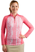 XXL Ice Print Zip Mock D154199