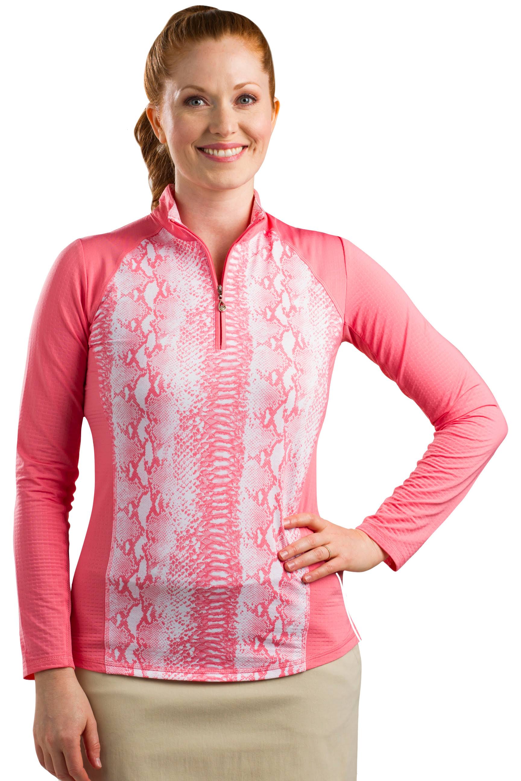 XXL Ice Print Zip Mock D154199