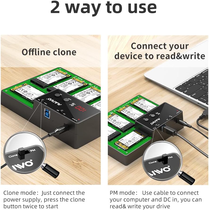 5 Bay M.2 mSATA Docking Station with USB 3.0 Offline Clone U49074