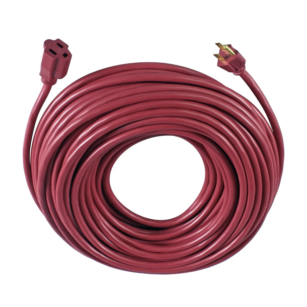 Red 100FT 14AWG 3 Prong Extension Cord U2917