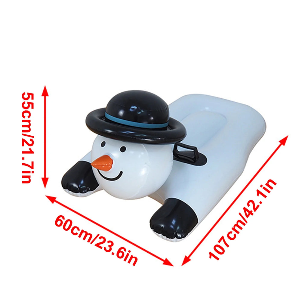 Inflatable Snowman Ski Ring Christmas Sleigh L3644