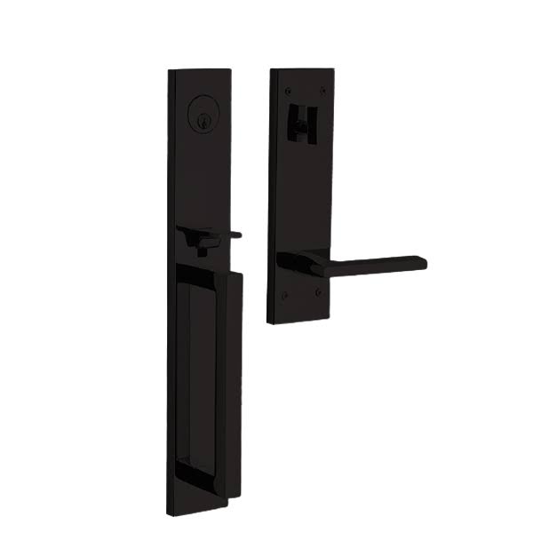 Satin Black Single Cylinder Entry Set Q3929