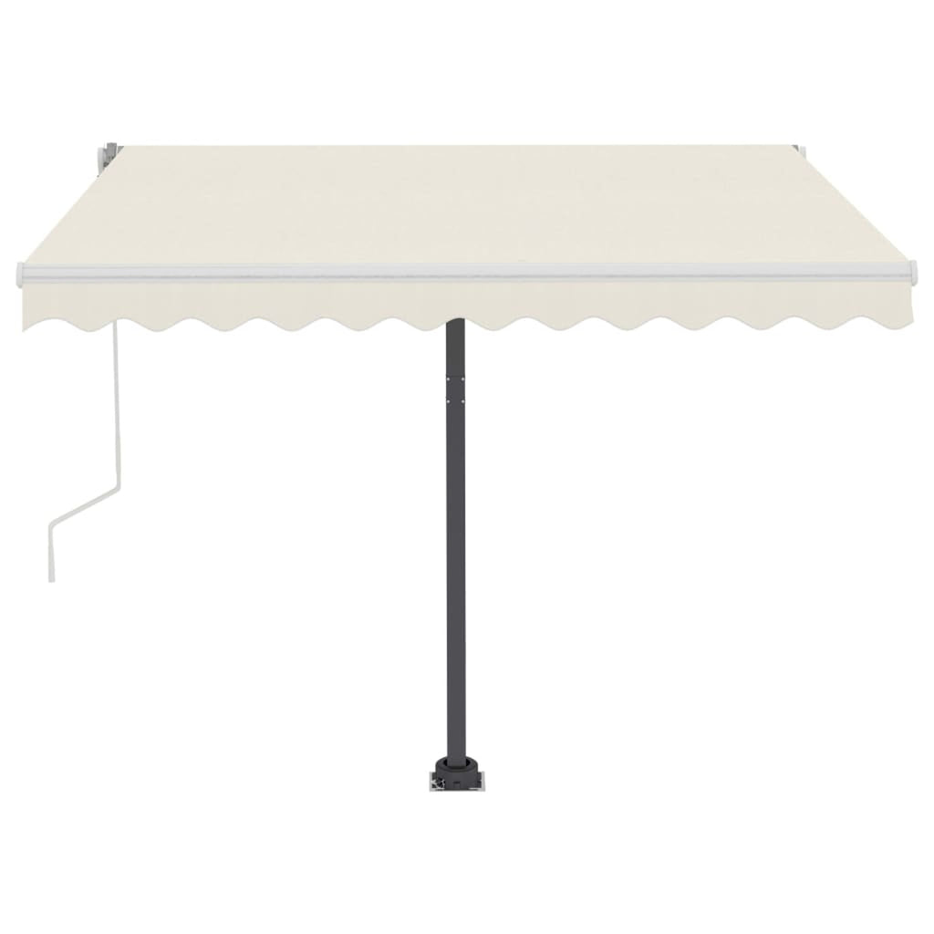 Cream Retractable Awning with LED R381741