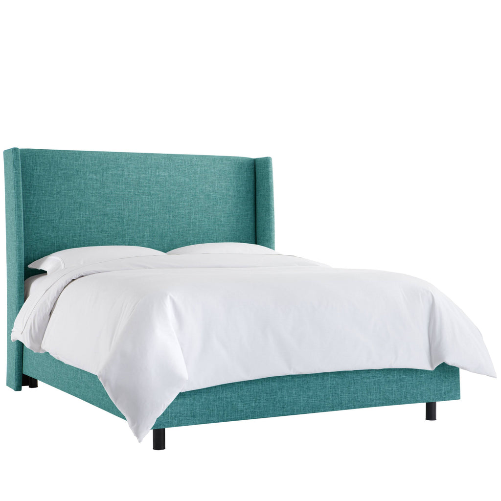 Twin Blue Square Bed X539239
