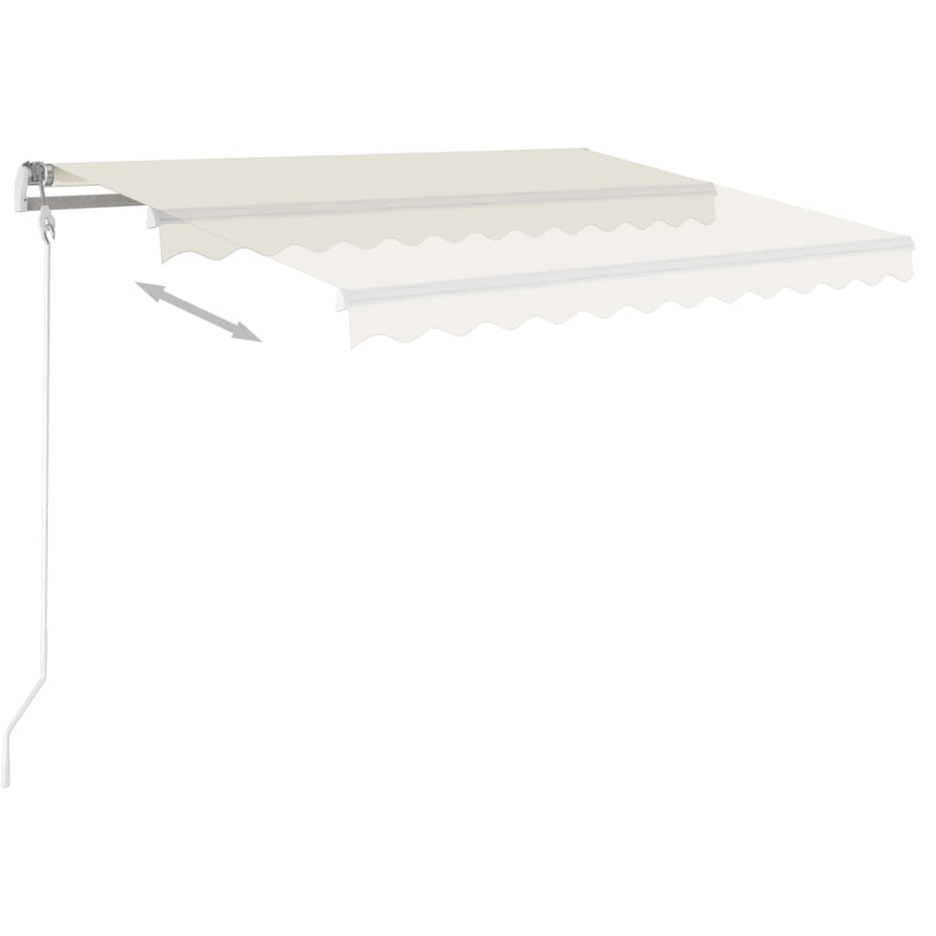 Cream Retractable Awning with LED R381741