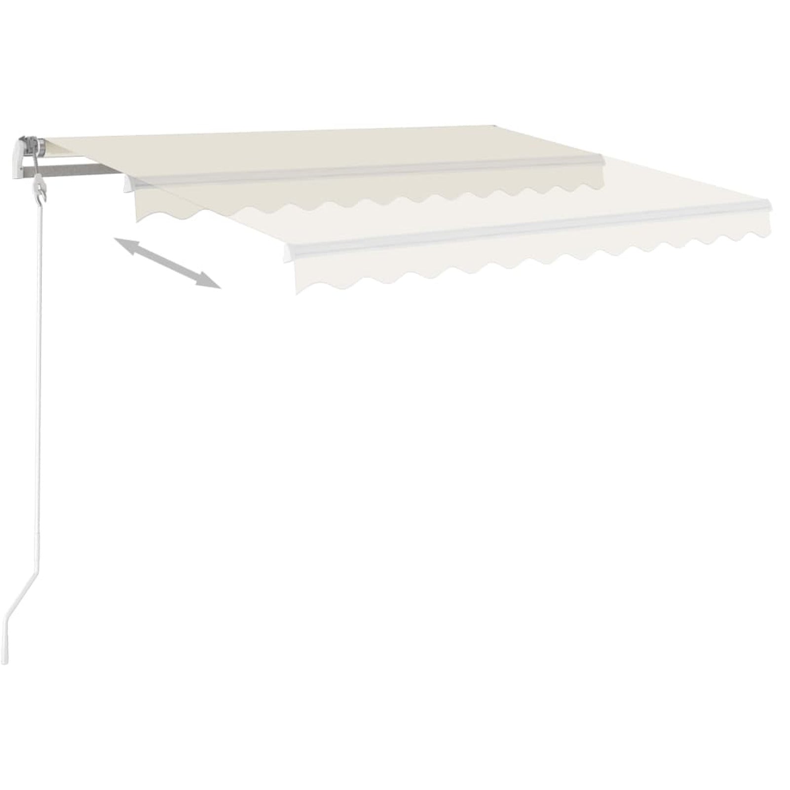 Cream Retractable Awning with LED R381741