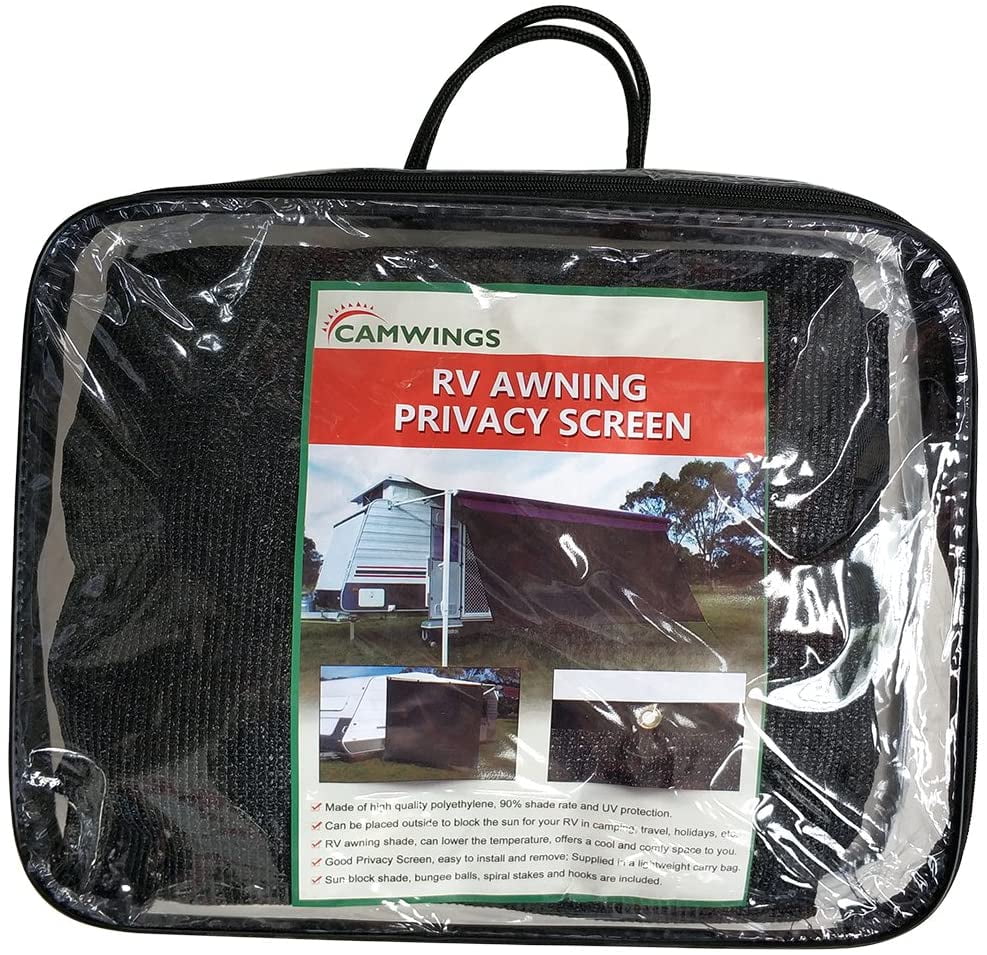 Black RV Awning Privacy Screen Shade Panel Kit 8 x 12ft O759724