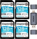128GB SDXC Memory Card 4-Pack with SD Card Reader Bundle T91519