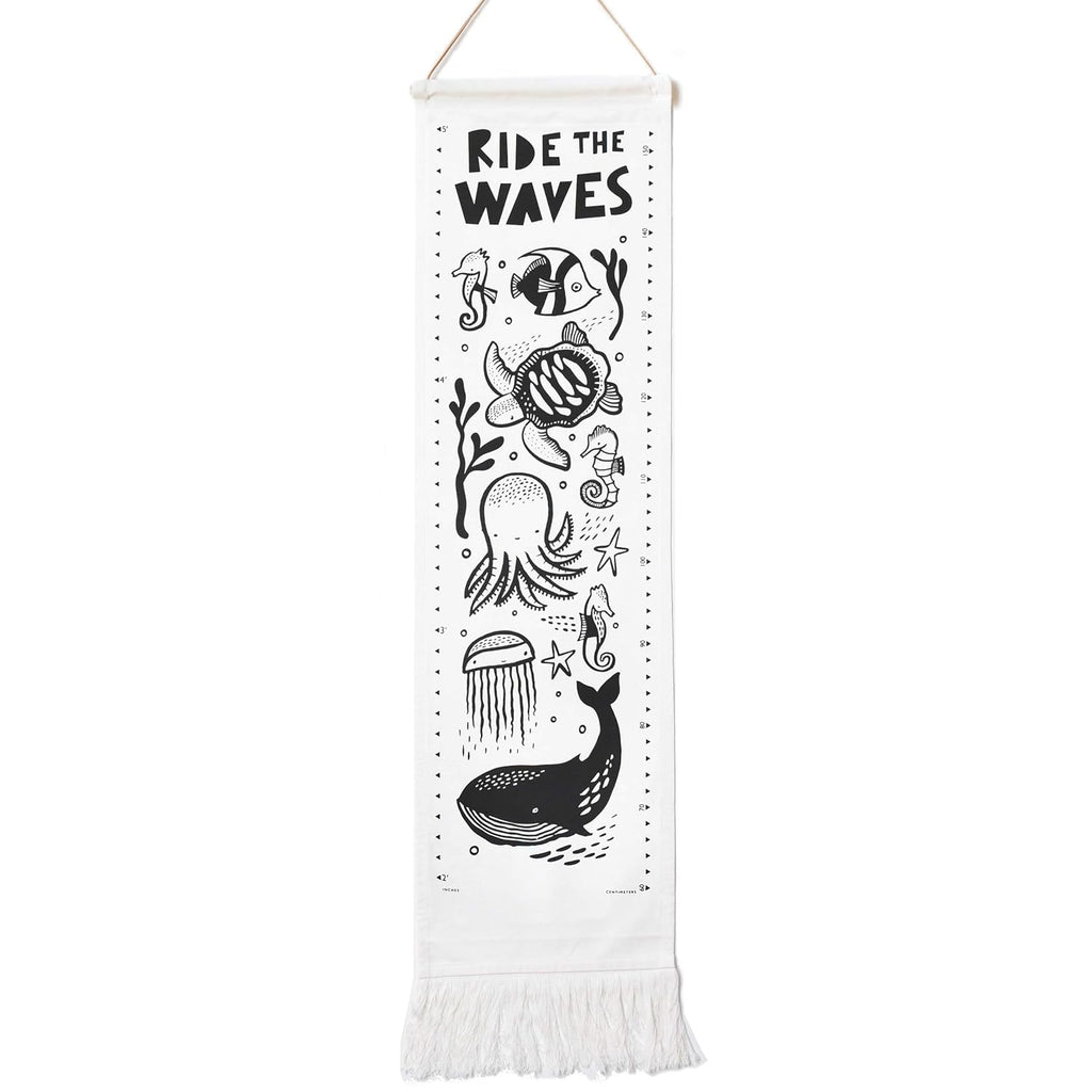 Ocean Canvas Growth Chart - Wall Hanging Height Chart for Kids - (44x13 Inches) Pack of 2 U159