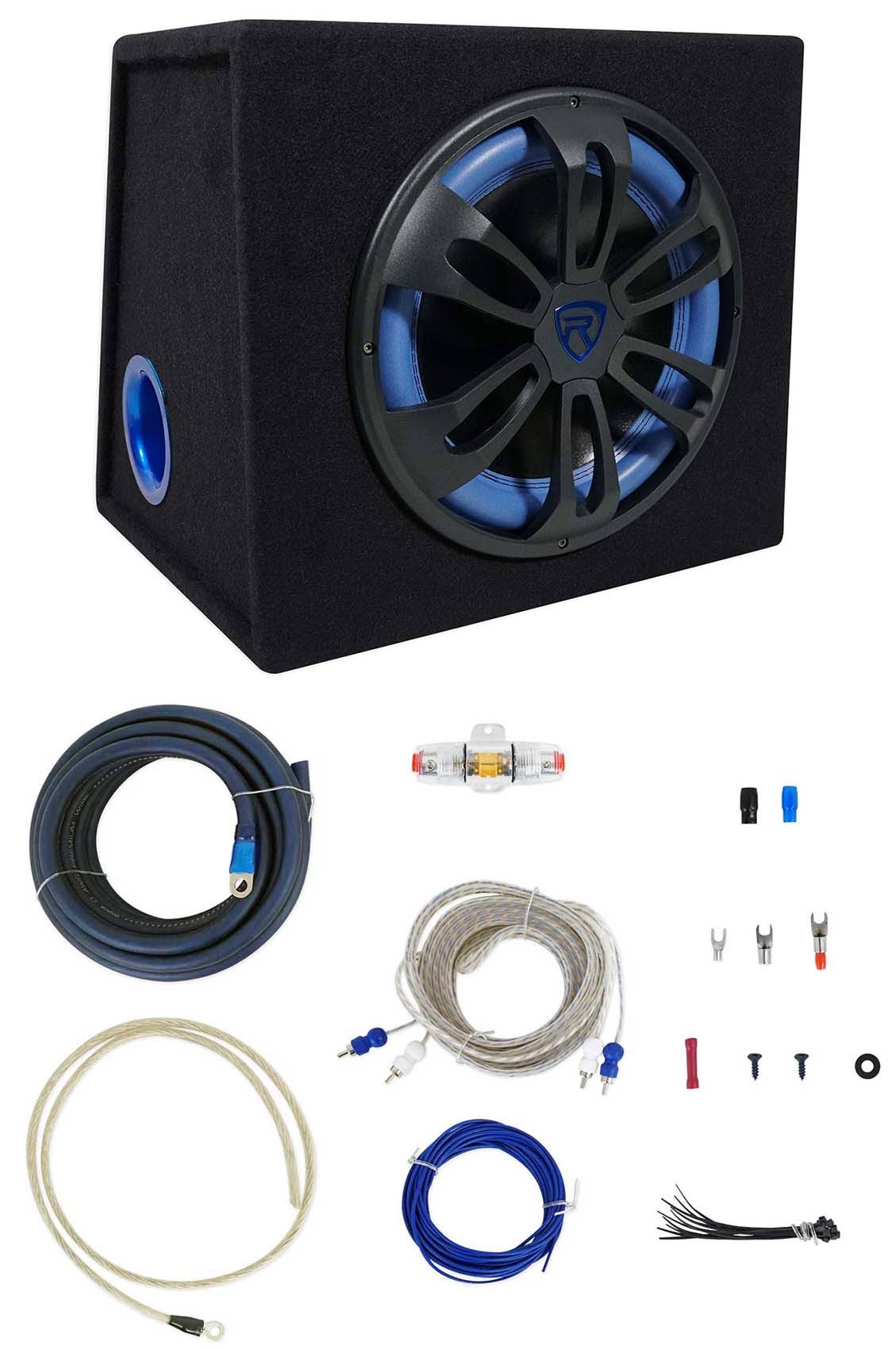 12 inch 500W Powered Car Subwoofer with Enclosure Box and Amp Kit C257