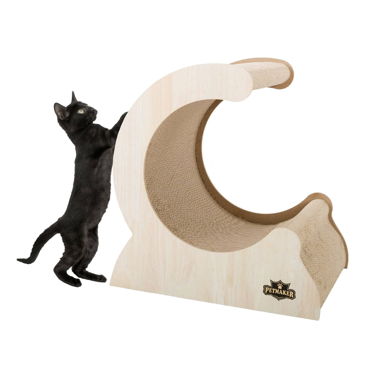 Cat Scratching Post Wood Cardboard Incline Vertical Scratcher U433789