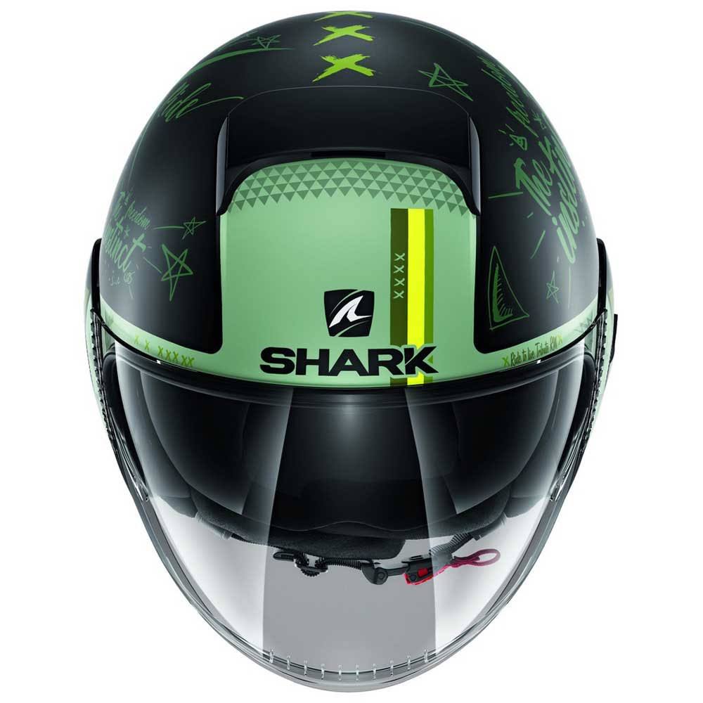 Mat Black Green Size M Helmet V135
