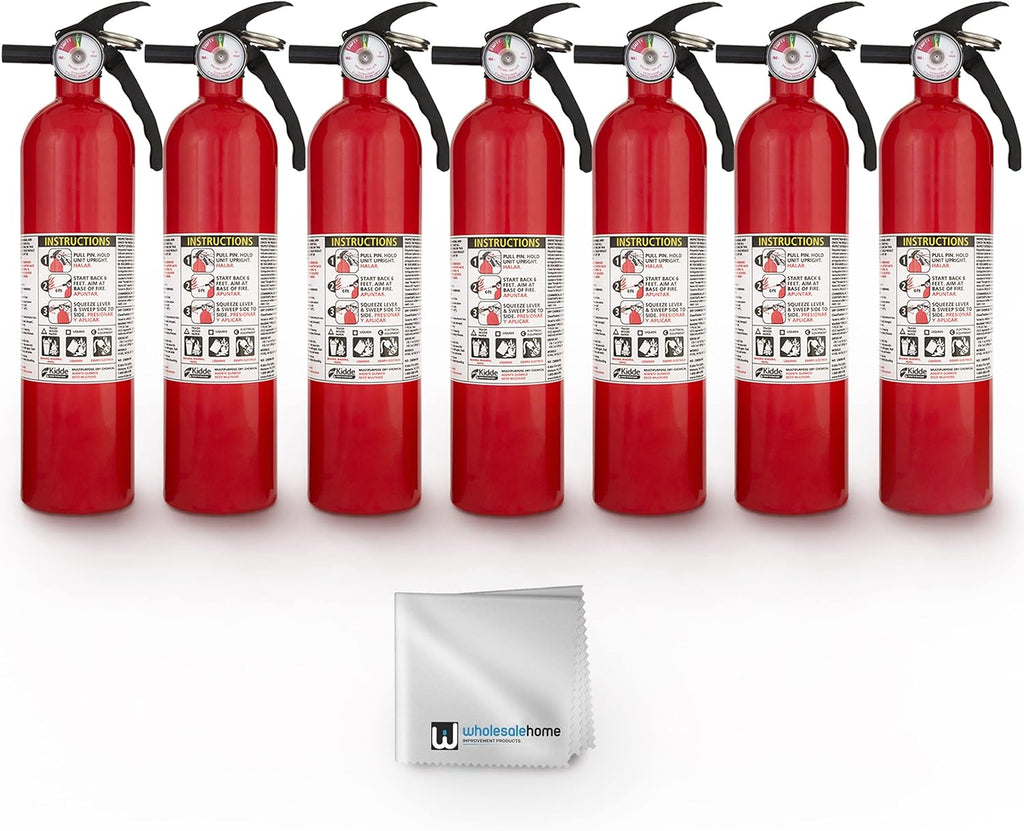 7 Pack Red Multipurpose Fire Extinguishers P23803
