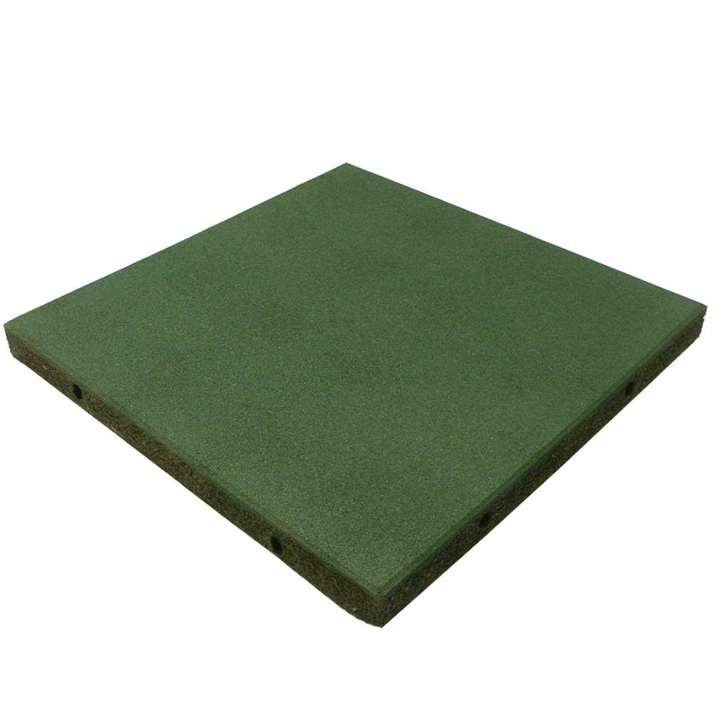 Interlocking Playground Tiles, Green, 10 Pack, 20 x 20 x 2.5 in. S494157