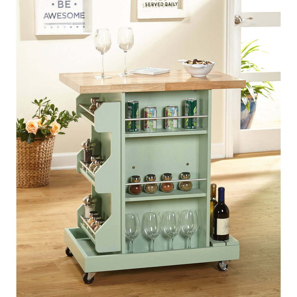 White Kitchen Cart Y68897